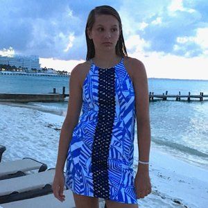 Lilly Pulitzer blue and white shift
